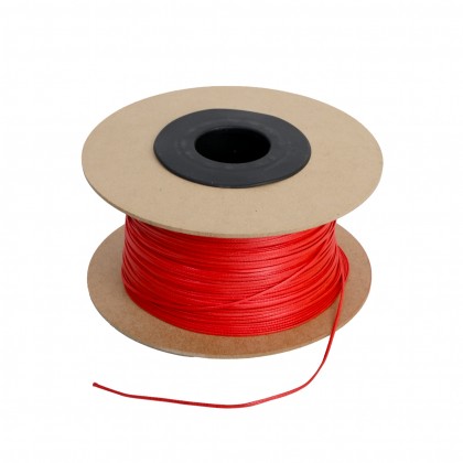 Dyneema SK-75 1.5 mm, 300 kg, sarkans, 1 metrs