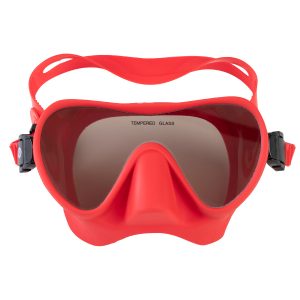 Maska Scorpena N3 ar spoguļlēcām, sarkana