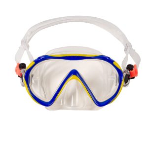 Maska Scorpena Tahiti Junior, zils - dzeltens