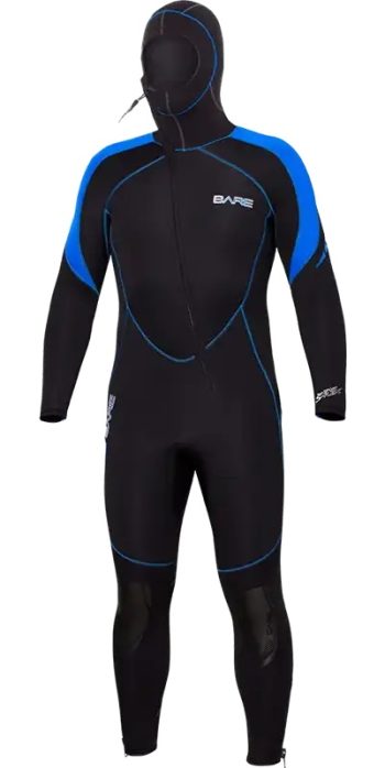 Hidrotērps BARE Sport S - Flex hooded Full, 7 mm, zils